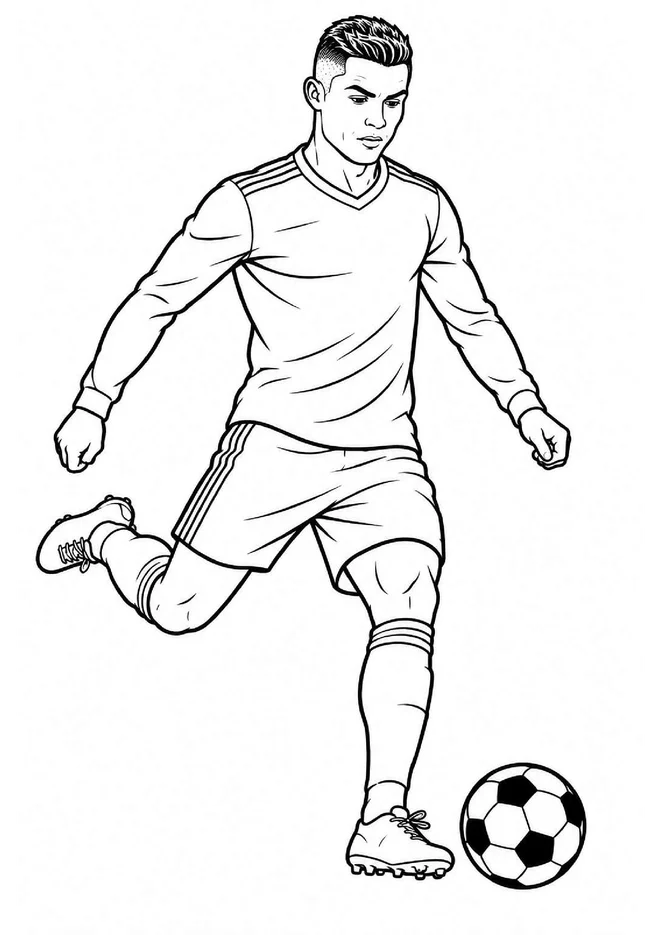 Desenhos do Cristiano Ronaldo para Imprimir e Colorir - educação infantil (página 1)